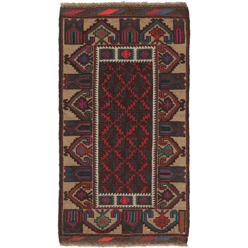 tappeto afghanistan afghan old balutch cm. 74x129
