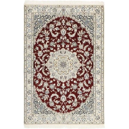 tappeto persia nain fine con seta cm 97x147