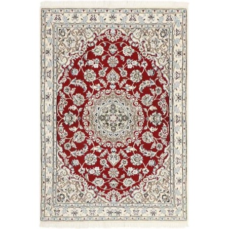 tappeto persia nain fine con seta cm 98x146