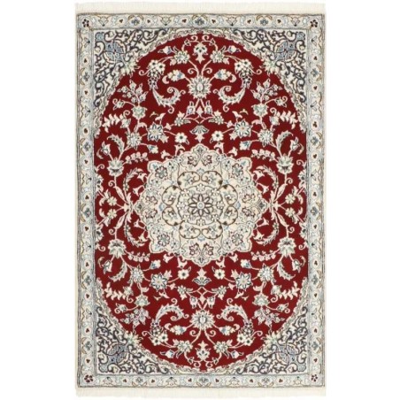 tappeto persia nain fine con seta cm 90x135