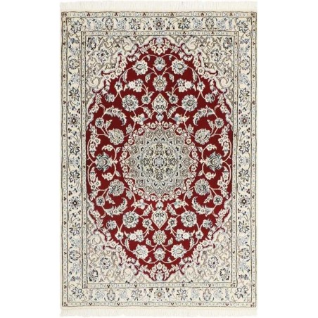 tappeto persia nain fine con seta cm 95x141