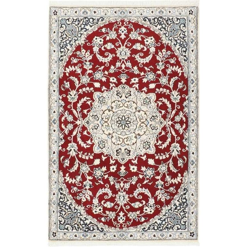 tappeto persia nain fine con seta cm 88x140