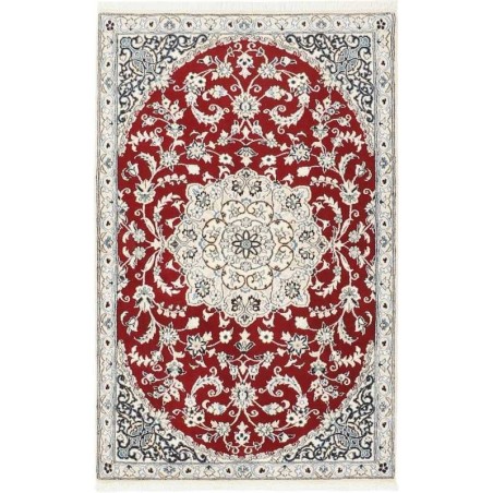 tappeto persia nain fine con seta cm 88x140