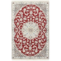 tappeto persia nain fine con seta cm 90x140