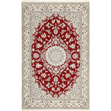 tappeto persia nain fine con seta cm 135x209