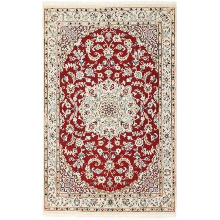 tappeto persia nain fine con seta cm 93x148