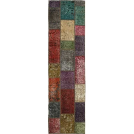 tappeto persia vintage patchwork cm.70x255