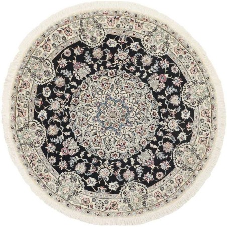 tappeto persia nain fine con seta cm.150x150