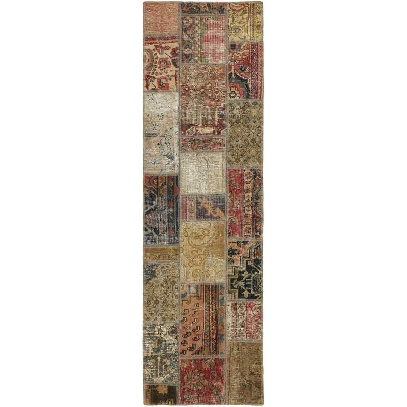 tappeto persia vintage patchwork cm.75x249