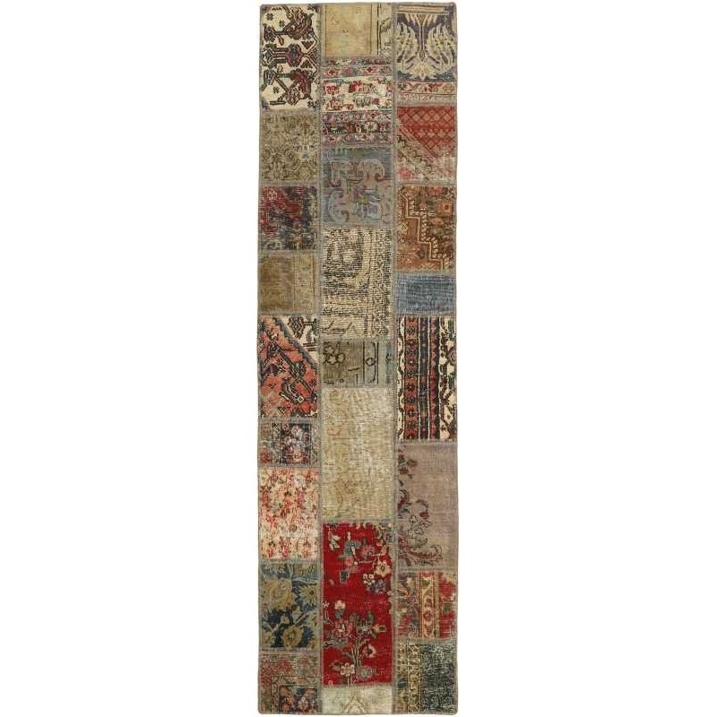 tappeto persia vintage patchwork cm.72x254