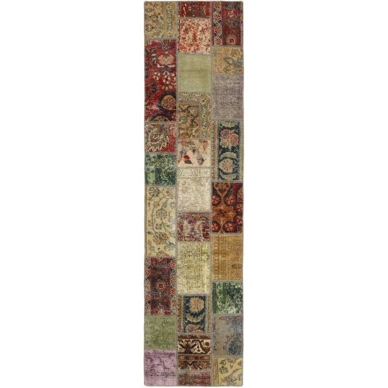 tappeto persia vintage patchwork cm.81x302