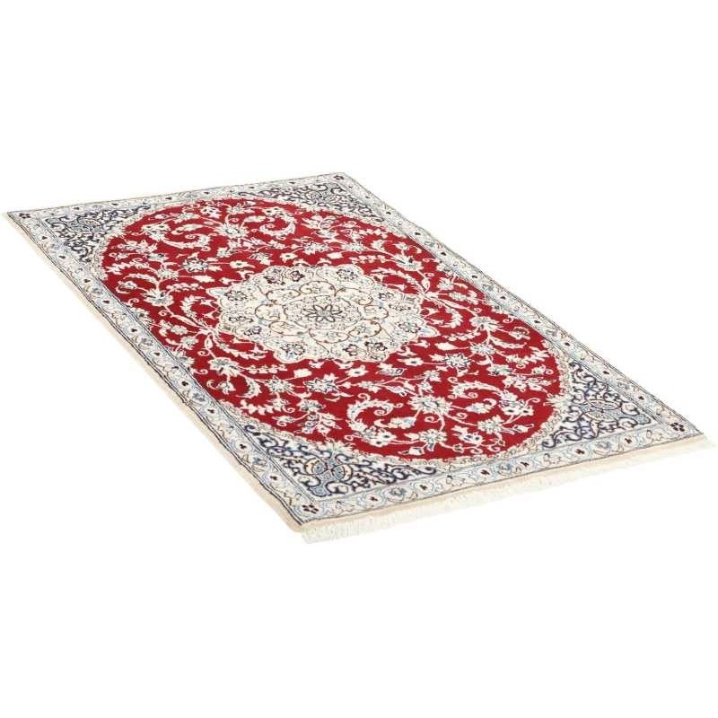 tappeto persia nain fine con seta cm 88x140 3