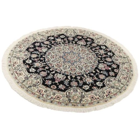 tappeto persia nain fine con seta cm 150x150 3