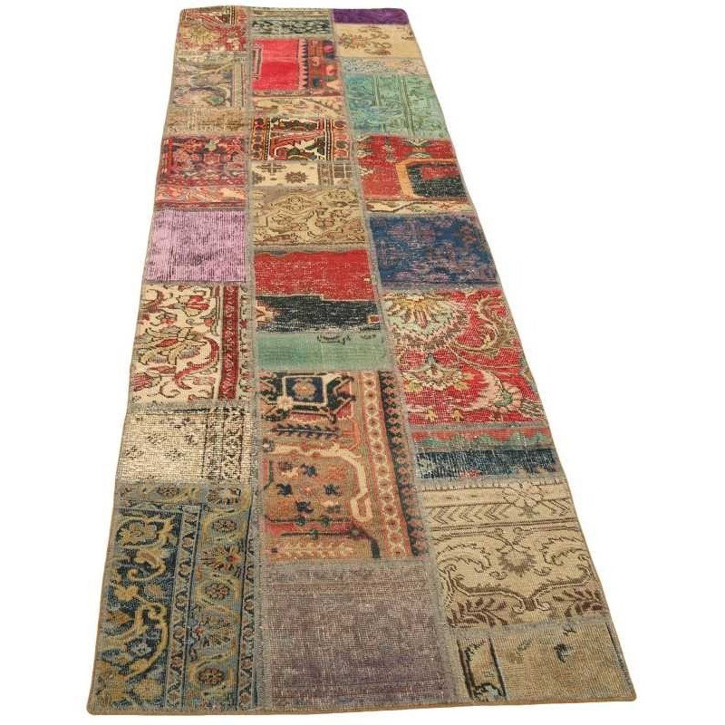 tappeto persia vintage patchwork cm 80x302 2