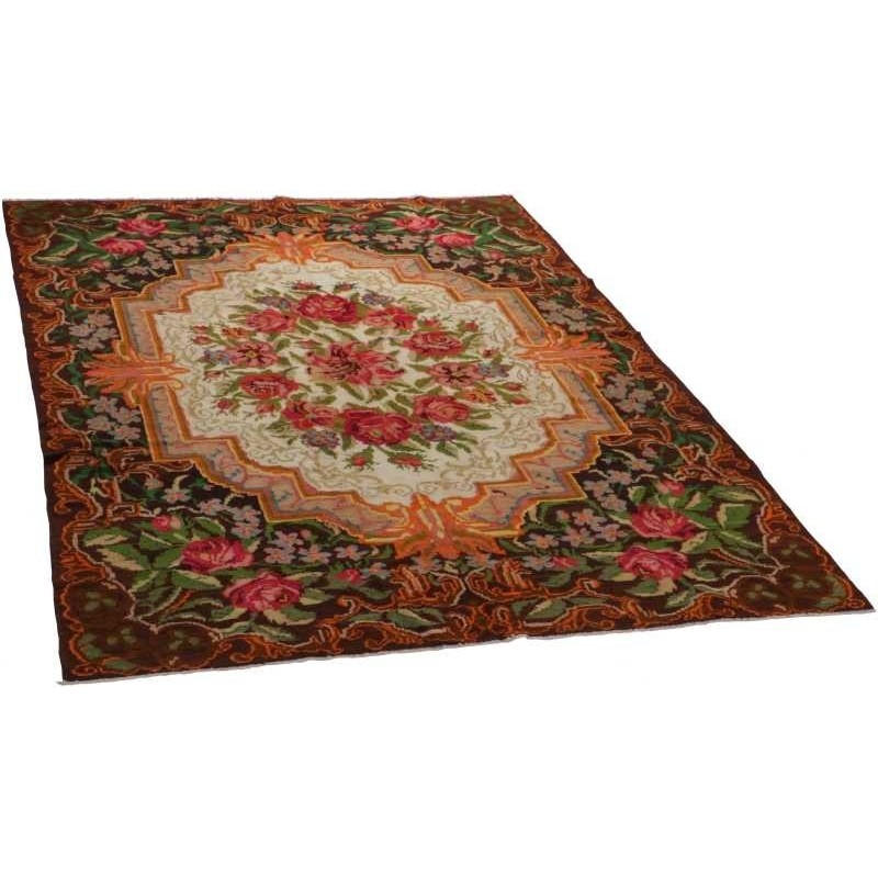 tappeto moldavia rose kelim old cm 193x307 3