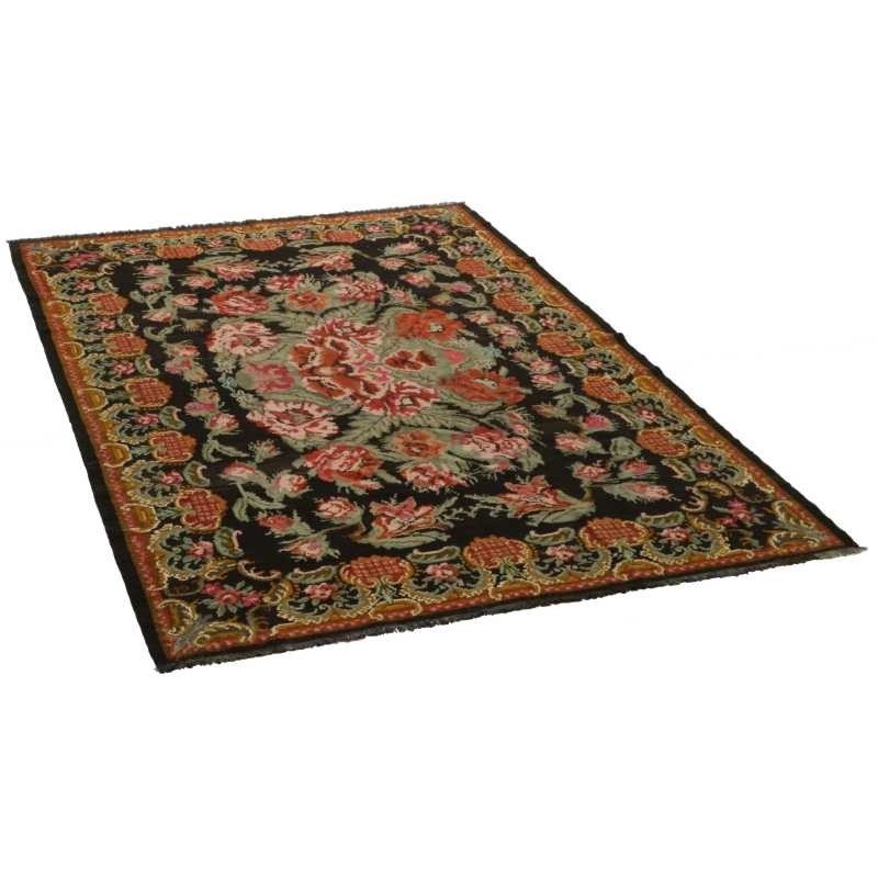 tappeto moldavia rose kelim old cm 189x281 3