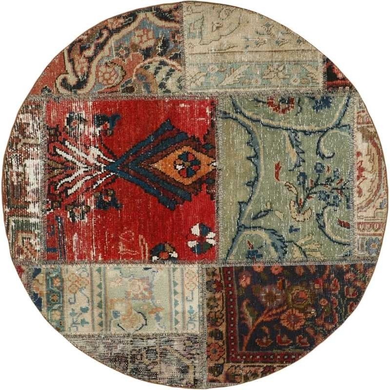 tappeto persia vintage patchwork cm 100x100 