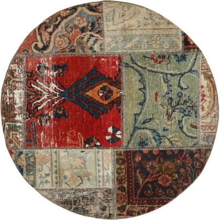tappeto persia vintage patchwork cm 100x100 