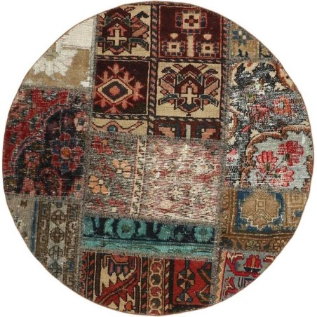 tappeto persia vintage patchwork cm 100x100 