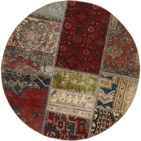 tappeto persia vintage patchwork cm 100x100 