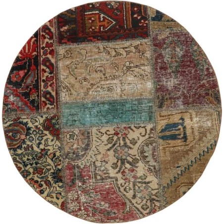tappeto persia vintage patchwork cm 100x100 