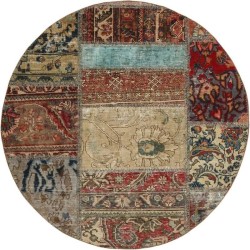 tappeto persia vintage patchwork cm 100x100 
