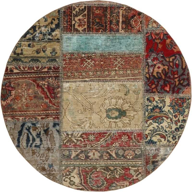 tappeto persia vintage patchwork cm 100x100 