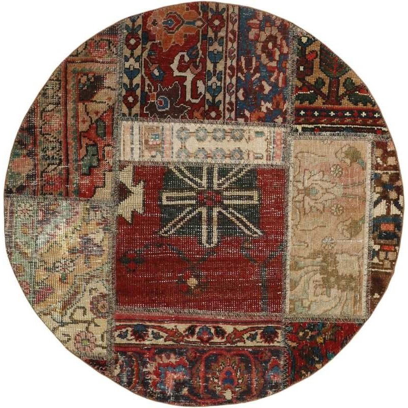 tappeto persia vintage patchwork cm 100x100 
