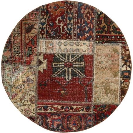 tappeto persia vintage patchwork cm 100x100 