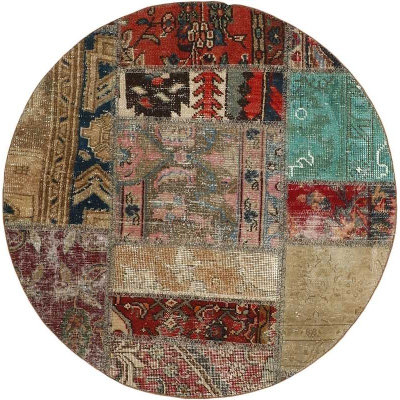 tappeto persia vintage patchwork cm 100x100 