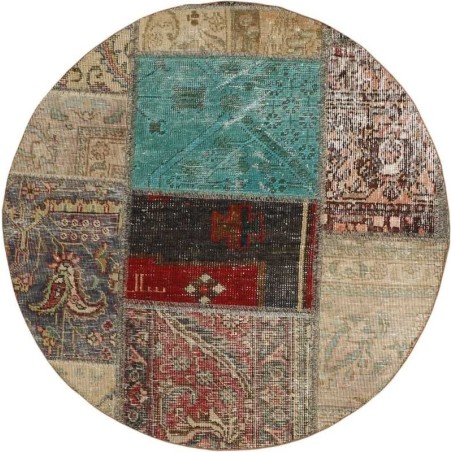 tappeto persia vintage patchwork cm 100x100 