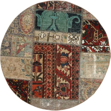 tappeto persia vintage patchwork cm 100x100 