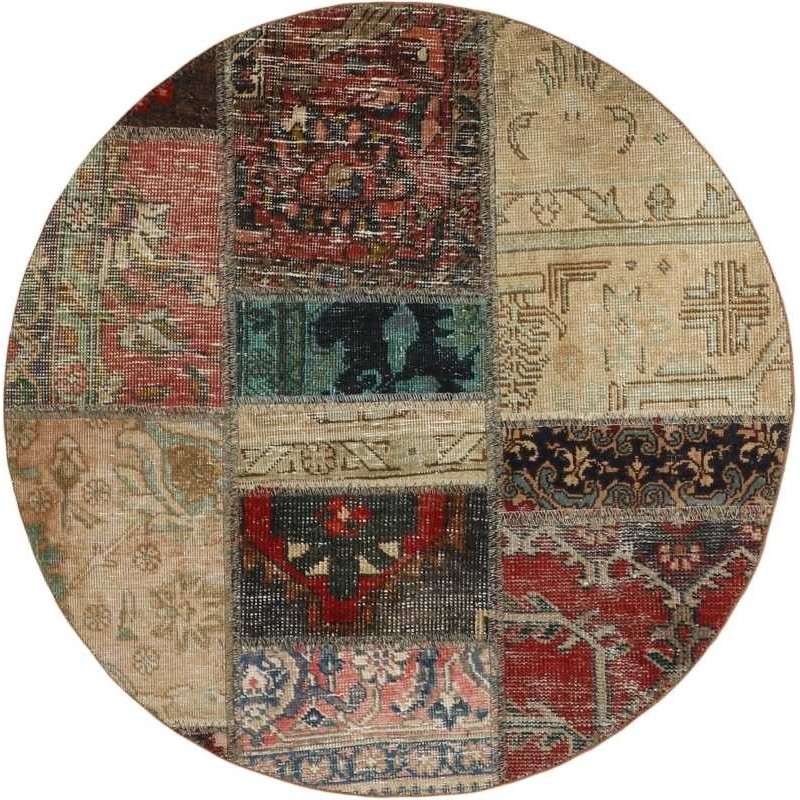 tappeto persia vintage patchwork cm 100x100 