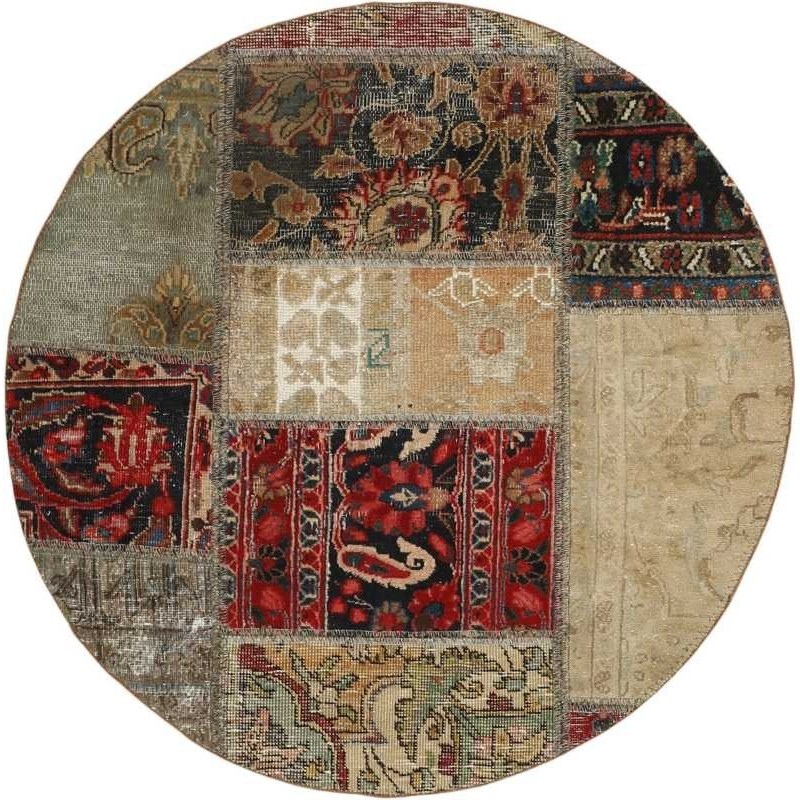tappeto persia vintage patchwork cm 100x100 