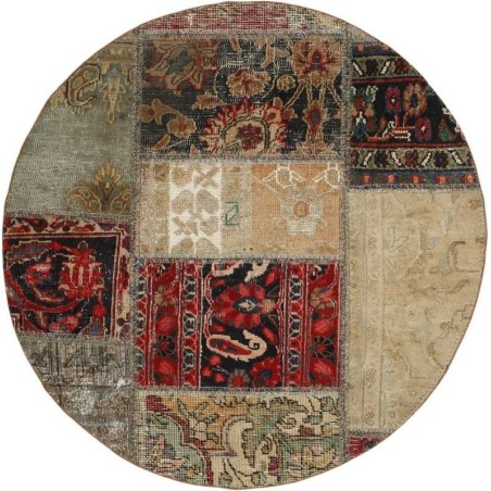 tappeto persia vintage patchwork cm 100x100 