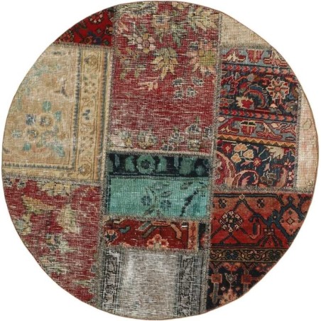 tappeto persia vintage patchwork cm 100x100 