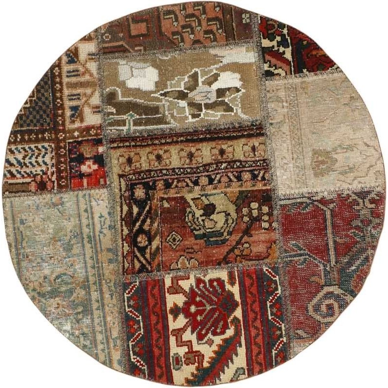tappeto persia vintage patchwork cm 100x100 