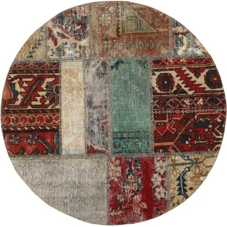 tappeto persia vintage patchwork cm 100x100 