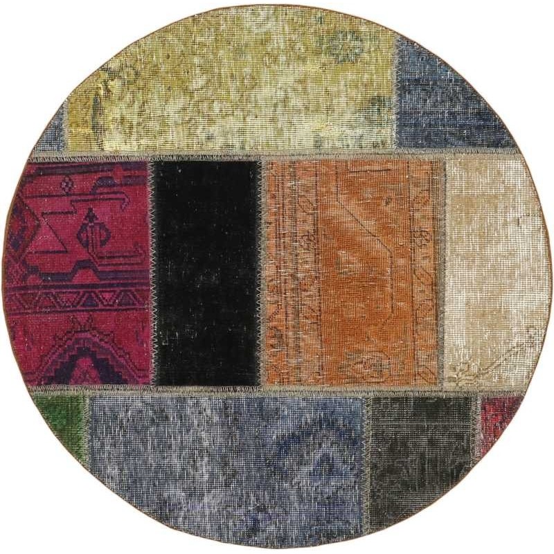 tappeto persia vintage patchwork cm 100x100 