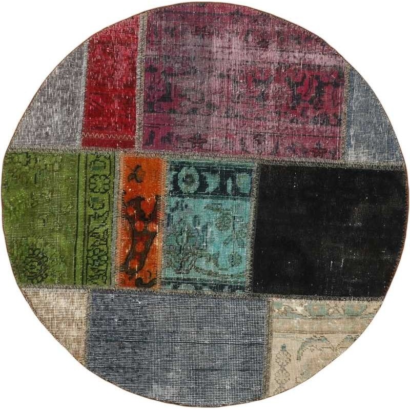 tappeto persia vintage patchwork cm 100x100 