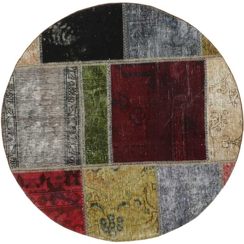 tappeto persia vintage patchwork cm 100x100 