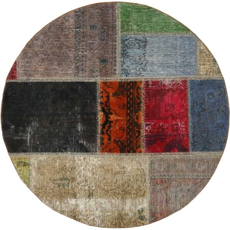 tappeto persia vintage patchwork cm 100x100 