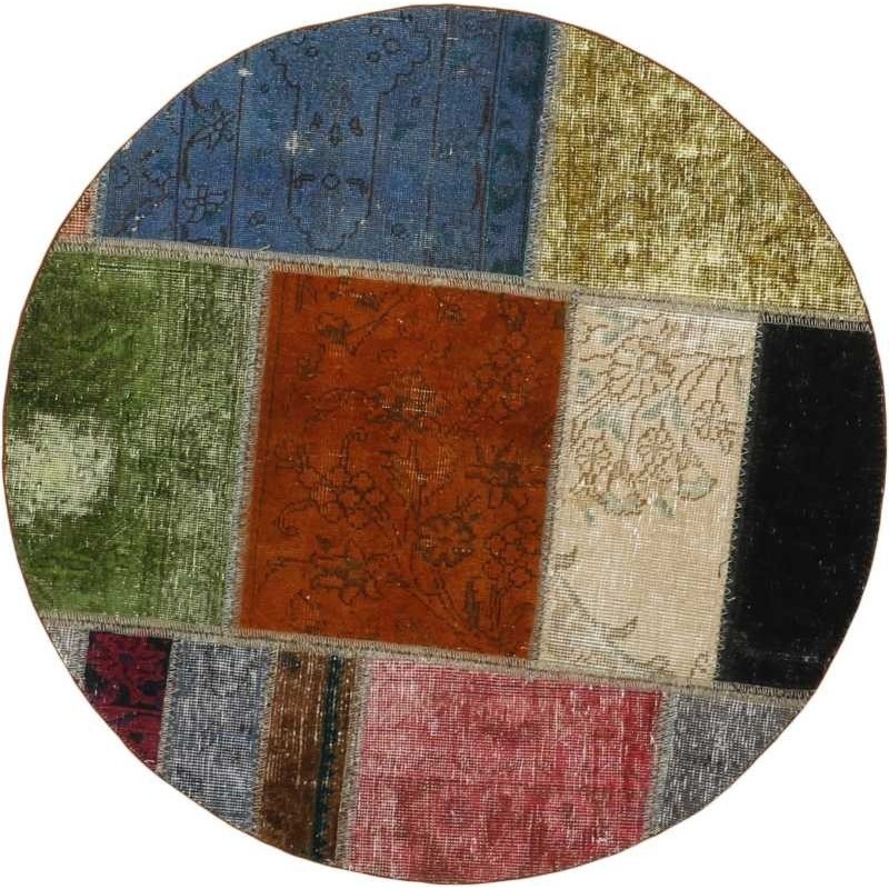 tappeto persia vintage patchwork cm 100x100 
