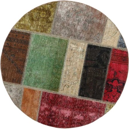 tappeto persia vintage patchwork cm 100x100 