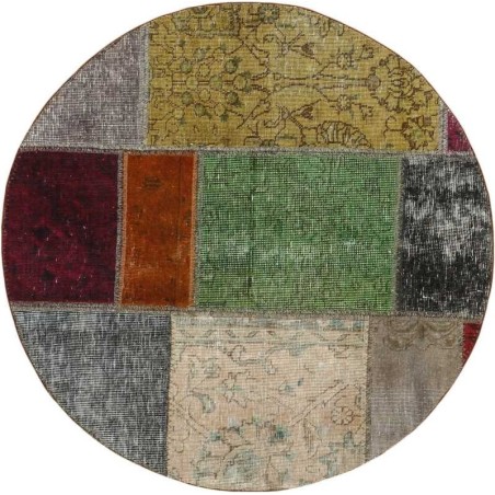 tappeto persia vintage patchwork cm 100x100 