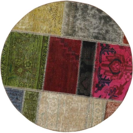 tappeto persia vintage patchwork cm 100x100 