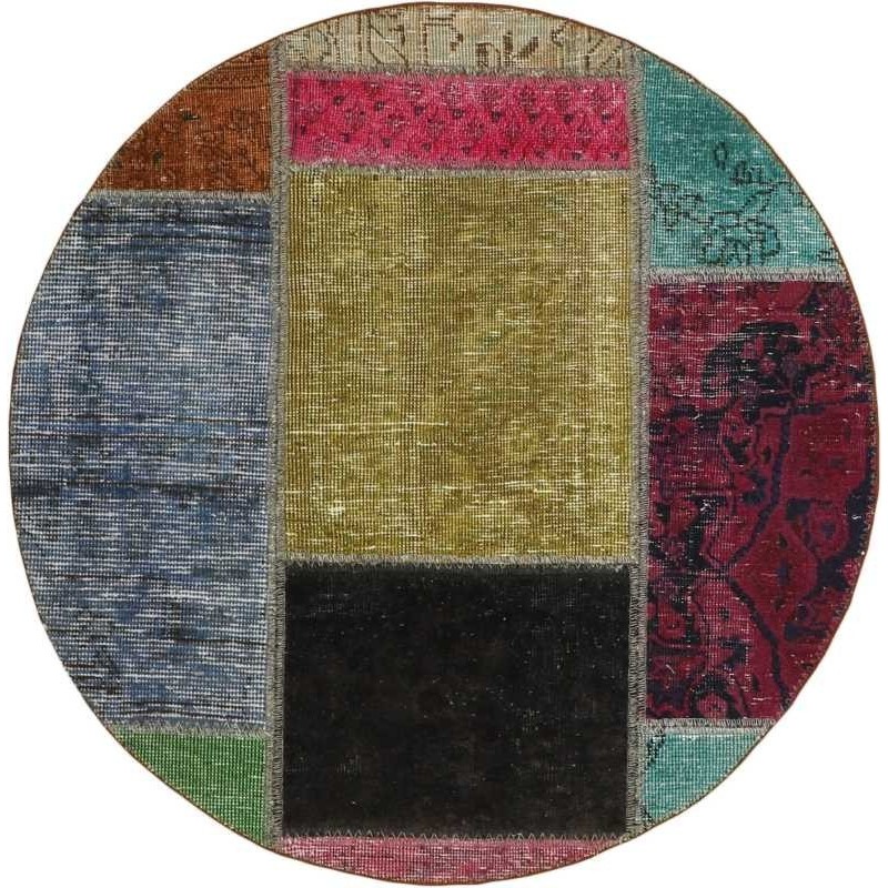 tappeto persia vintage patchwork cm 100x100 