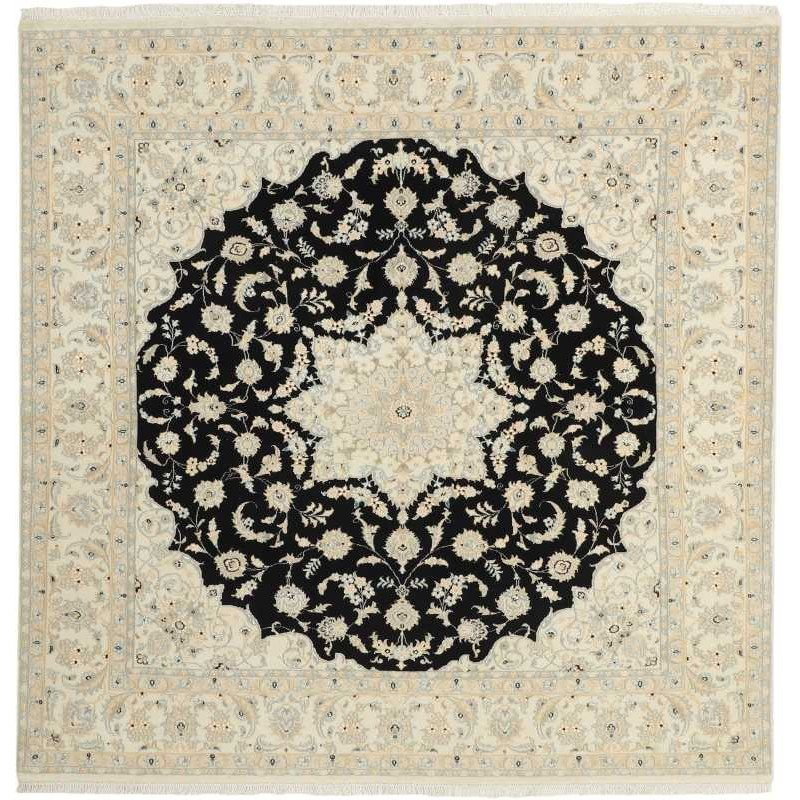 tappeto persia nain fine con seta cm 196x208 