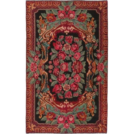 tappeto moldavia rose kelim old cm 202x329 