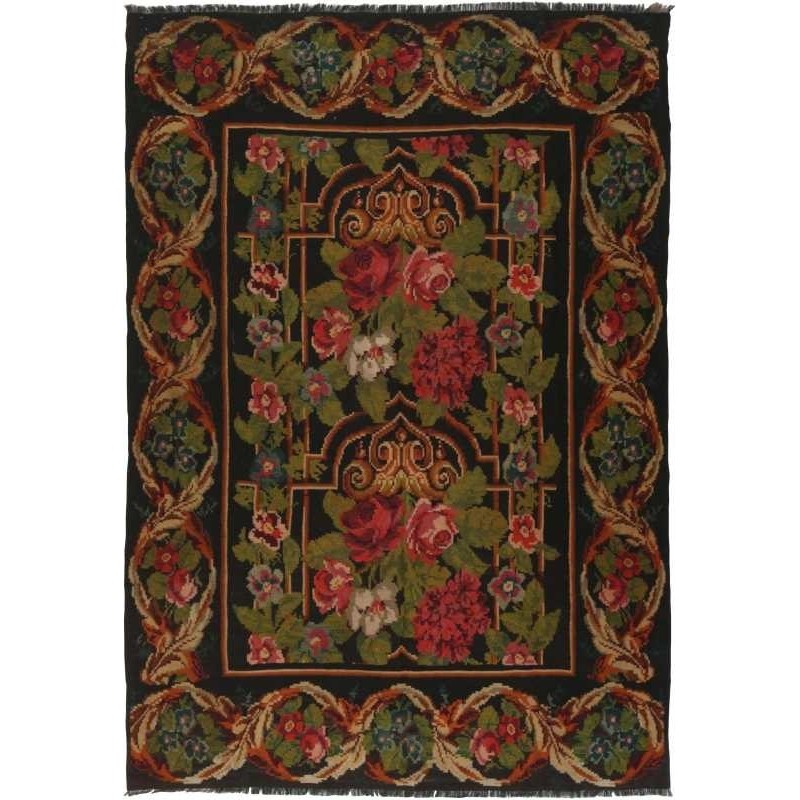 tappeto moldavia rose kelim old cm 188x265 